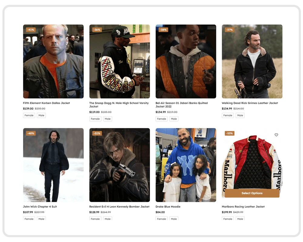 First, choose the product that you like, then open it by clicking on it